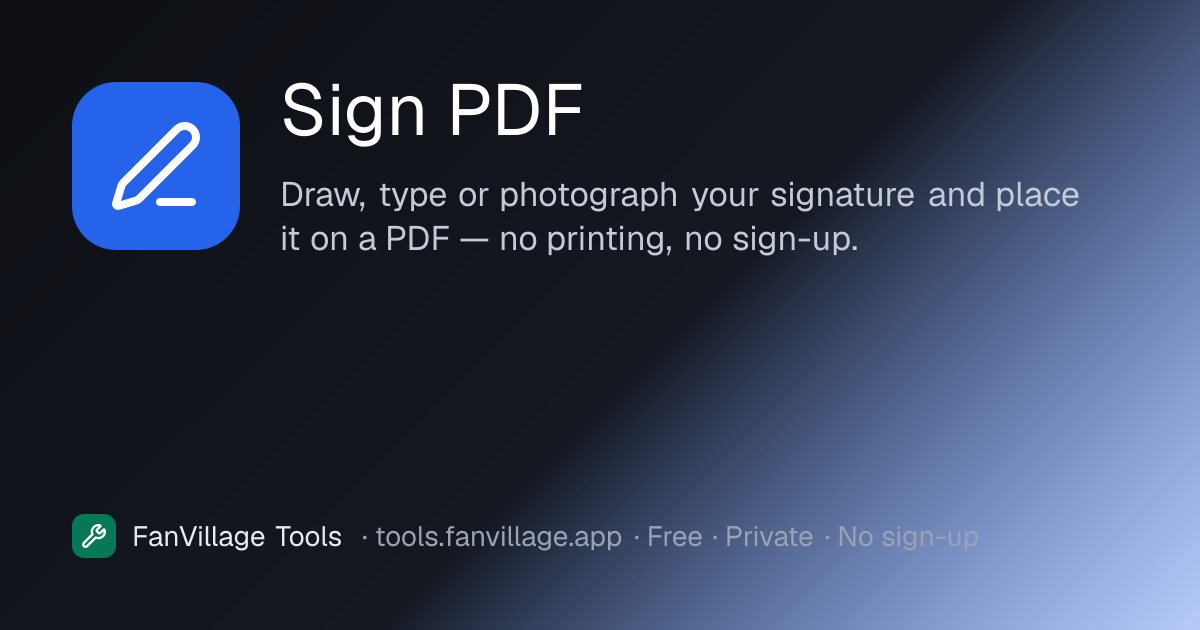 Mouse Drag Using Paper Sign a PDF Online — Draw, Type or Upload Your Signature (Free, No Upload)